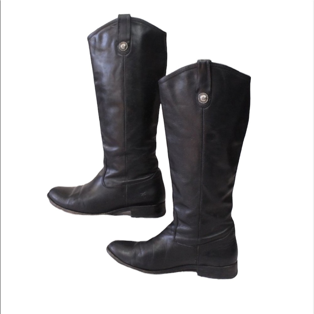 Frye Melissa Button Leather Riding Boots - Picture 4 of 8